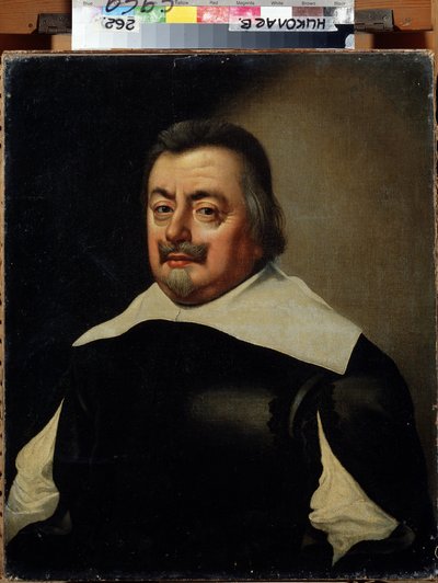 Portrét muže s kyrysem. (Portrét muže s kyrysem). Obraz Jana Anthonisze van Ravesteyna (1572-1657). Nizozemské umění 17. století. Regionální muzeum umění W. Wereshchagina, Mykolajiv, Ukrajina od Jan Anthonisz. van Ravesteyn