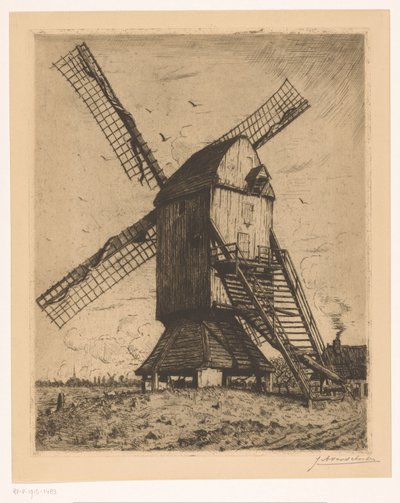 Mlýn od Jan Antonius van Schooten (signed by artist)