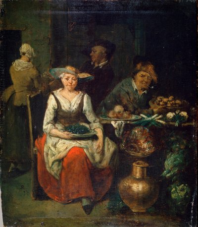 U zelináře, c1700-1730. vlámské malířství od Jan Baptist Lambrechts