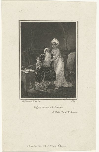 Zadig a Almona od Jan Baptist Tetar van Elven