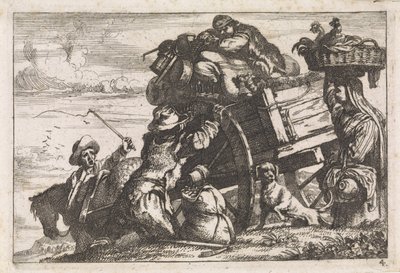 Oni chlapi Různorodá žánrová scéna (název série) od Jan Baptist de Wael
