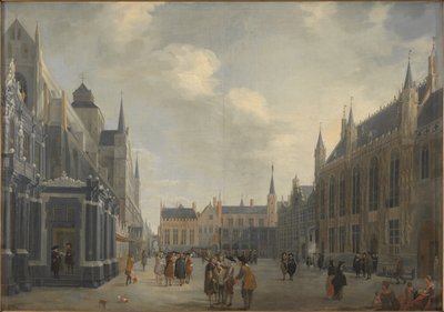 Náměstí Burg v Bruggách, 1672. od Jan Baptist van Meunincxhove