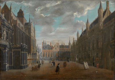 Náměstí Burg v Bruggách, 1696. od Jan Baptist van Meunincxhove