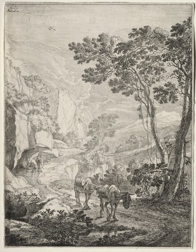Dva mezci. Rocca Aquatico poblíž Ancony od Jan Both