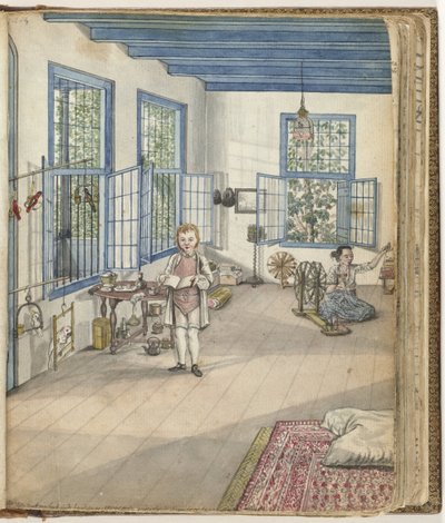 Brandes“ syn Johnny a otrok Flora spinning, 1784 od Jan Brandes