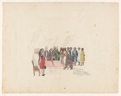 Přijetí vyslanců krále Kandy, 1785 od Jan Brandes
