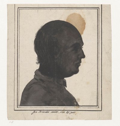 Silhouetportret od Jana Brandese od Jan Brandes