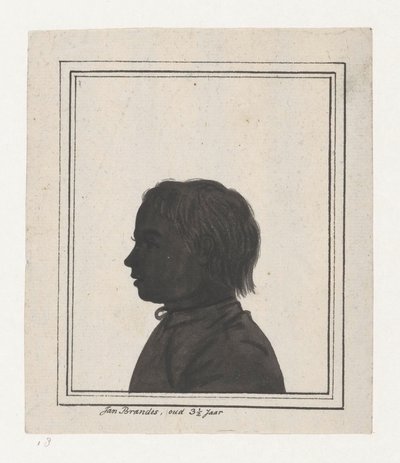 Silhouetportret van Jan Brandes junior od Jan Brandes