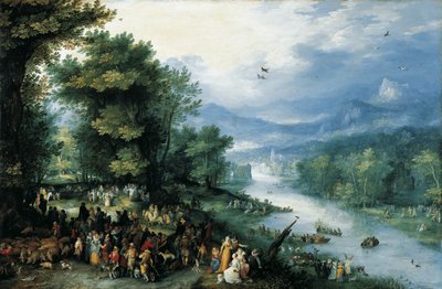 Krajina s mladým Tobiášem od Jan Brueghel the Elder