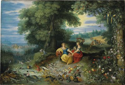 Alegorie vody a země od Jan Brueghel the Younger