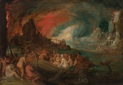 Charon převáží duše přes řeku Styx od Jan Brueghel the Younger