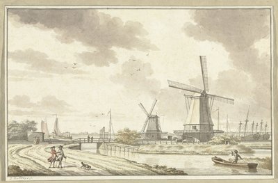 Pohled na Zandhoek, mimo Haarlemmerpoort v Amsterdamu od Jan Bulthuis