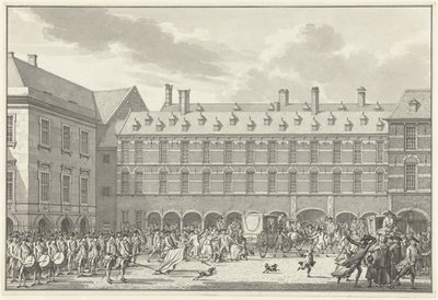 Poruchy během jízdy poslanců Dordrechtu přes Stadhouderspoort na Binnenhof, 1786 od Jan Bulthuis