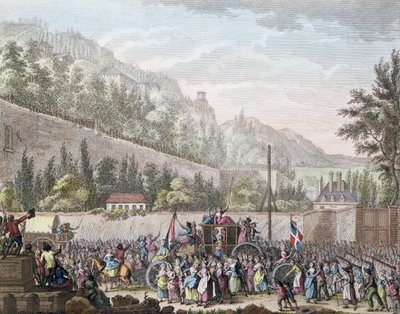 Ženy z Les Halles v Auteuil při převozu francouzské královské rodiny do Paříže z Versailles dne 6. října 1789, 1796 od Jan Bulthuis