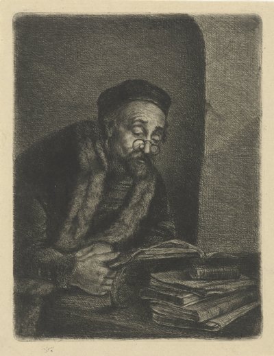 Muž za stolem od Jan Chalon