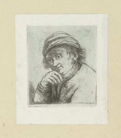 Muž položí ruku na zijn kin The Compleat Work of Etchings od Johna Chalona / Oeuvre Complette des Eaux Fortes par Jean Chalon (název série) od Jan Chalon