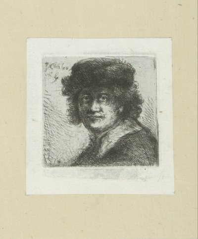 Člověk vloží motyku do platte kraag The Compleat Work of Etchings od Johna Chalona / Oeuvre Complette des Eaux Fortes par Jean Chalon (název série) od Jan Chalon