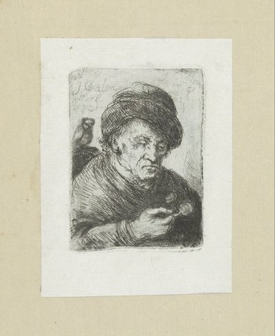Oude muž září v uil The Compleat Work of Etchings od Johna Chalona / Oeuvre Complette des Eaux Fortes par Jean Chalon (název série) od Jan Chalon