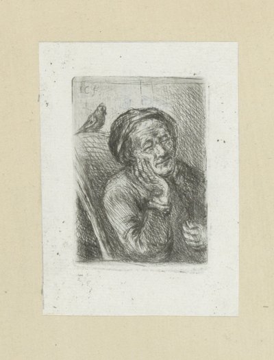 Slapende oude muž se setkal s vogelem The Compleat Work of Etchings od Johna Chalona / Oeuvre Complette des Eaux Fortes par Jean Chalon (název série) od Jan Chalon