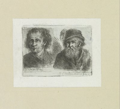 Twee mannen The Compleat Work of Etchings od Johna Chalona / Oeuvre Complette des Eaux Fortes par Jean Chalon (název série) od Jan Chalon