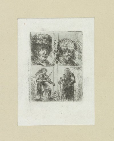 Vier mannen The Compleat Work of Etchings od Johna Chalona / Oeuvre Complette des Eaux Fortes par Jean Chalon (název série) od Jan Chalon