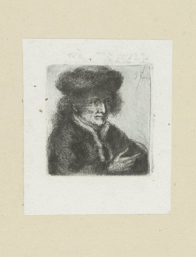 Volwassen muž klade bontmuty The Compleat Work of Etchings od Johna Chalona / Oeuvre Complette des Eaux Fortes par Jean Chalon (název série) od Jan Chalon
