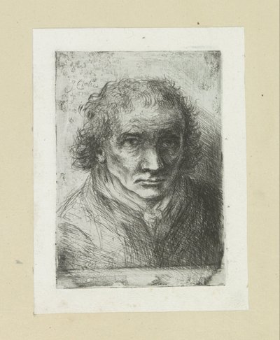 Volwassen muž klade sjaal The Compleat Work of Etchings od Johna Chalona / Oeuvre Complette des Eaux Fortes par Jean Chalon (název série) od Jan Chalon
