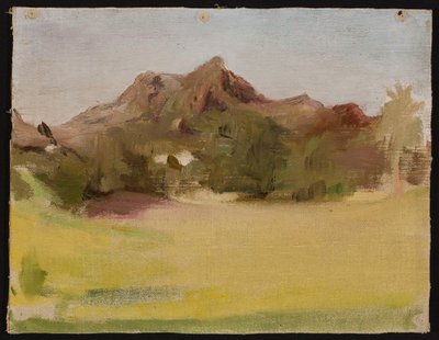 Landschaft mit Bergen. Aus der Reise nach Indien od Jan Ciągliński