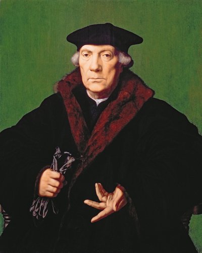 Portrét Jana Carondeleta, kolem roku 1550 od Jan Cornelisz Vermeyen