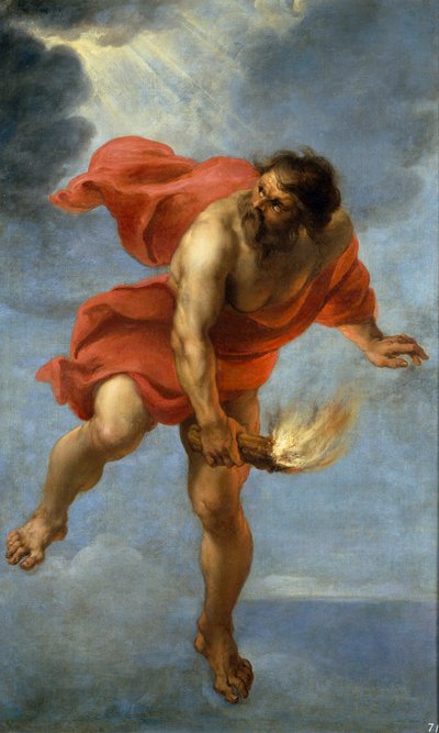Prométheus nesoucí oheň, 1637 od Jan Cossiers