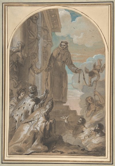 Distribuce františkánských šňůr, 1667. od Jan Erasmus Quellinus