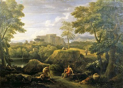 Krajina s postavami (olej na plátně) od Jan Frans van Bloemen