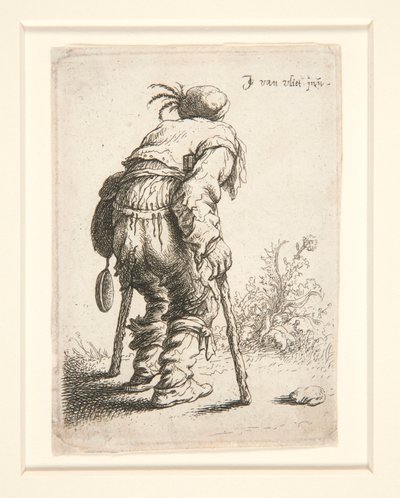 Žebrák se dvěma berlemi od Jan Georg van Vliet