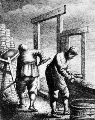 Zedníci, ze série zobrazující řemesla a profese, kolem 1635 (lept) od Jan Georg van Vliet