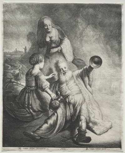 Lot a jeho dcery, 1600. od Jan Georg van Vliet