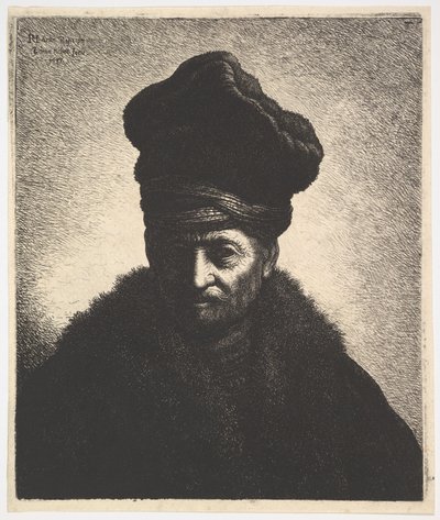 Portrét muže, podle Rembrandta, 1633. od Jan Georg van Vliet