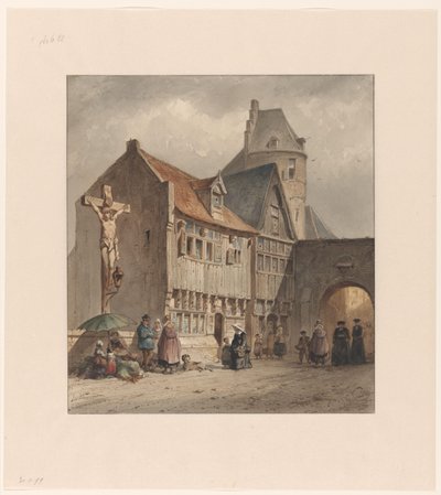 Ulice v Antverpách od Jan Gerard Smits