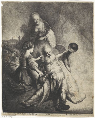 Lot a jeho dcery od Jan Gillisz. van Vliet