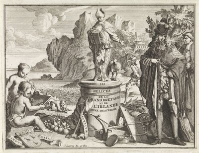 Voetstuk se setkal s heilige Thomasem Becketem Titelpagina voor J. Beeverell, Požitky Velké Británie a Irska, deel 4, 1707 Požitky Velké Británie a Irska (název na předmětu) od Jan Goeree