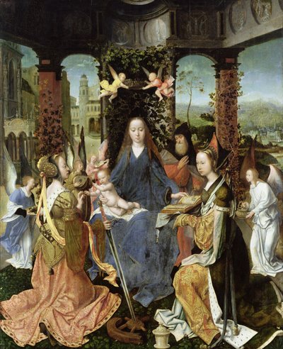 Madona s dítětem s Máří Magdalenou a svatou Kateřinou od Jan Gossaert