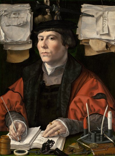 Portrét obchodníka od Jan Gossaert