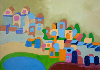 Umělecká kolonie, 2010 (olej na plátně) od Jan Groneberg