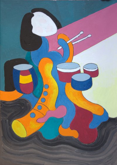 Little Drummer Girl, 2009 (olej na plátně) od Jan Groneberg