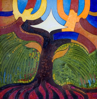Strom poznání, 2007 (olej na dřevě) od Jan Groneberg