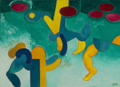 Pod vodou, 2009 (olej na plátně) od Jan Groneberg