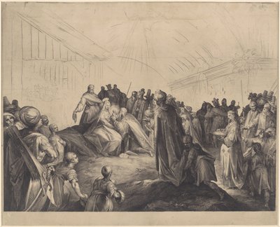 Klanění králů od Jan Harmensz. Muller