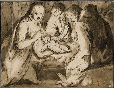 Klanění pastýřů od Jan Harmensz. Muller