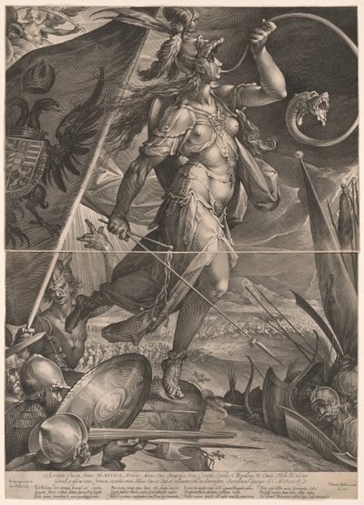 Bellona v čele císařských armád od Jan Harmensz. Muller