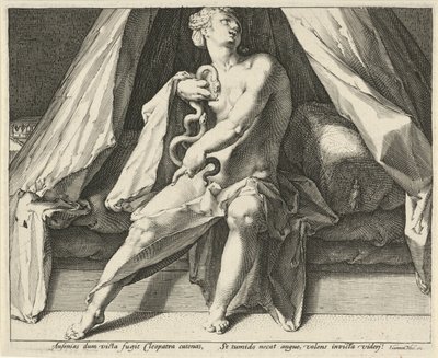 Smrt Kleopatry od Jan Harmensz. Muller