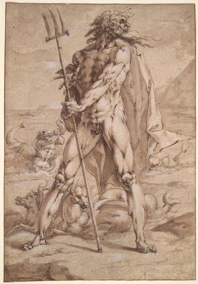 Neptune od Jan Harmensz. Muller
